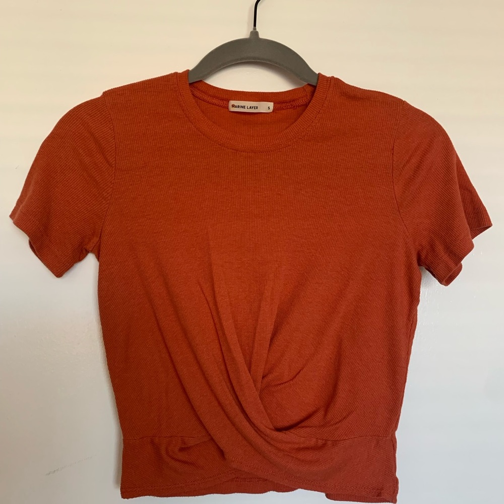 Rib Twist Front Tee
